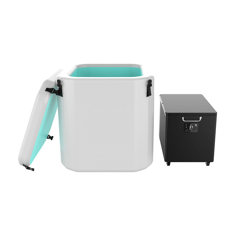 Tudo em uma banheira de mergulho frio com chiller de banho de gelo