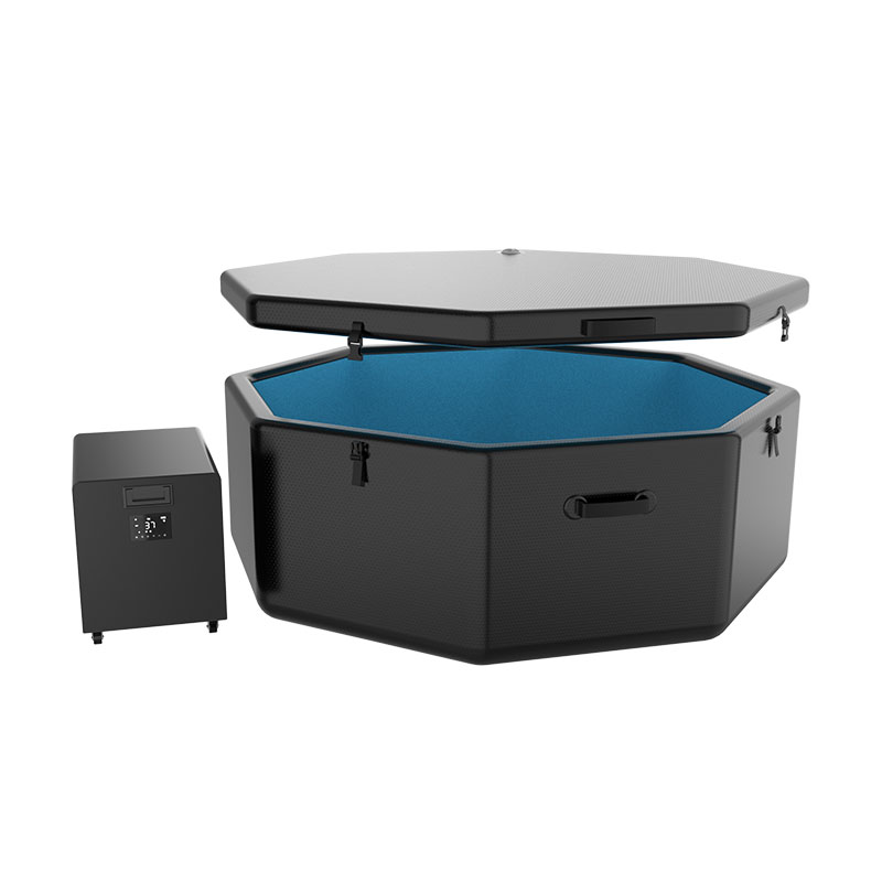 Tudo em uma banheira de banho de gelo com chiller para terapia a frio
